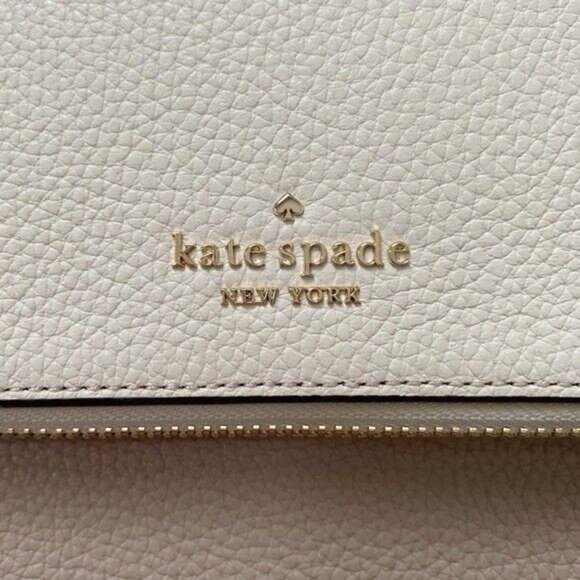 NWT KATE SPADE LEILA COLORBLOCK PEBBLED LEATHER IN WARM BEIGE COLOR BAG - Picture 4 of 16